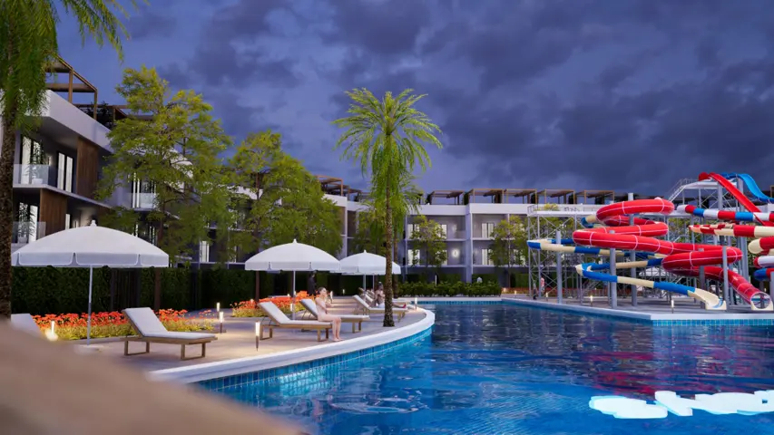 203 Second floor Building 6 side pool + 66 m2 special roof